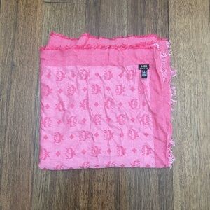 MCM Monogram Jacquard Frayed Large Scarf